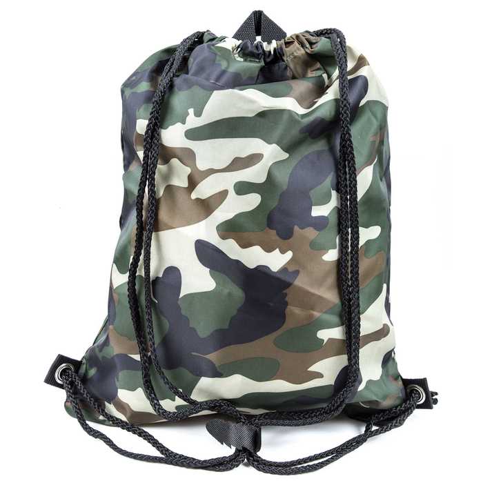 camouflage drawstring backpack